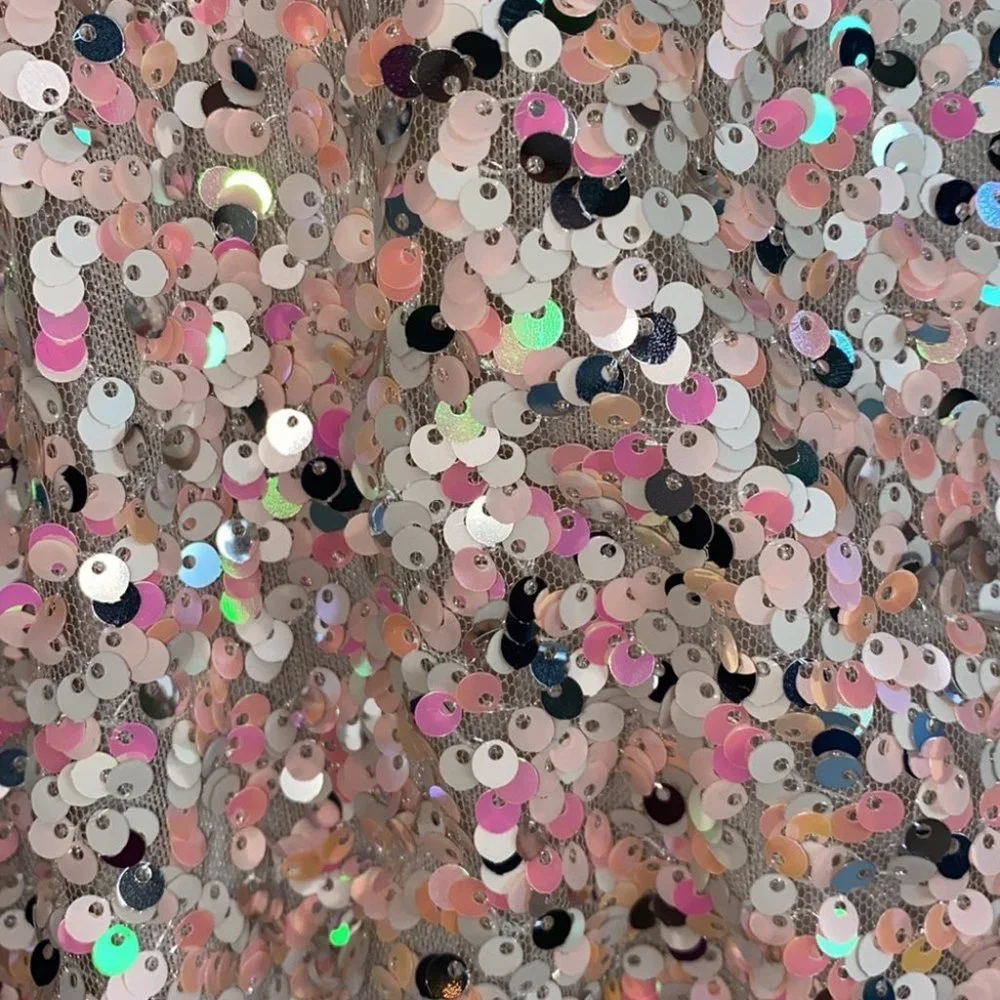 Free People Big Night Sequin Crop Top - Champagne Rose - Size Large NWOT - Picture 13 of 13